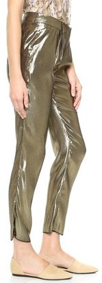 Jenni Kayne Pleated Metallic Pants
