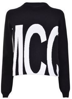 McQ Brand Print Cropped Sweater
