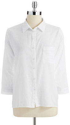 C&C California Sheer Button-Down Shirt