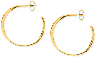 Robert Lee Morris Soho Earrings, Gold-Tone Hammered Open Hoop Earrings