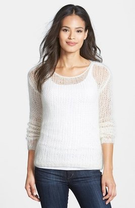 Eileen Fisher Hand Knit Mohair Blend Scoop Neck Sweater (Regular & Petite)
