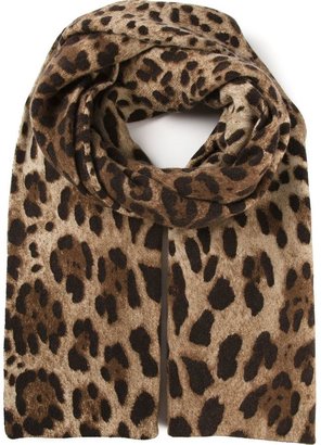 Dolce & Gabbana leopard printed scarf