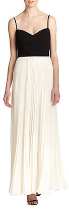 Laundry by Shelli Segal Woven Bodice Gown