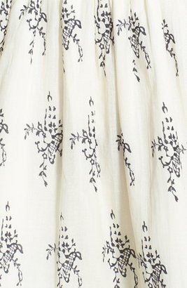 Babydoll Paper Crane Embroidered Dress (Juniors)