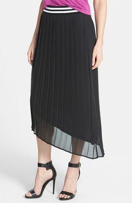 Bellatrix Asymmetric Pleated Midi Skirt