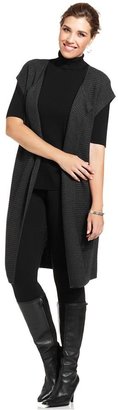Jones New York Collection Plus Size Open-Front Maxi Cardigan