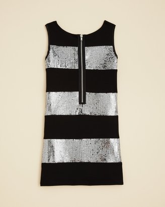Biscotti Girls' Glitterati Striped Sequin Dress - Sizes 4-6X