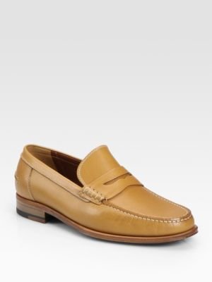 a. testoni Leather Loafers