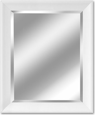 Head West White Contemporary Beveled Wall Mirror