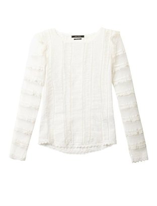 Isabel Marant Quena plumeti embroidered cotton blouse