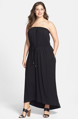 Sejour Strapless Jersey Maxi Dress (Plus Size)