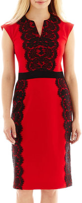JCPenney Danny & Nicole Sleeveless Lace-Panel Dress