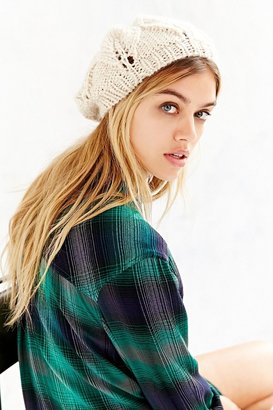 UO 2289 Pointelle Knit Beret