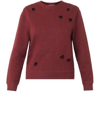 Carven Cut-out and embroidered sweatshirt