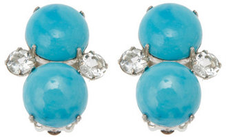 Bounkit Turquoise with White Topaz Earrings