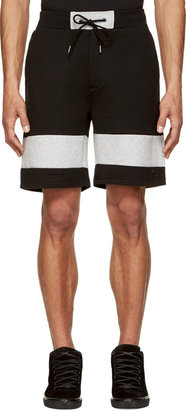 Marc by Marc Jacobs Black & Grey Jersey Slogan Shorts