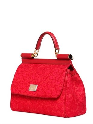 Dolce & Gabbana Medium Miss Sicily Cotton Lace Bag