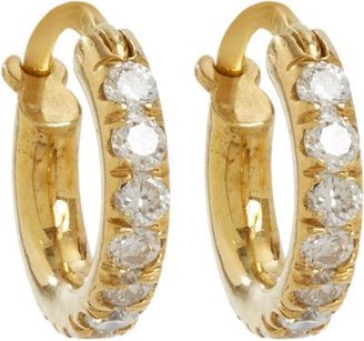 Ileana Makri Diamond & Gold Midi Hoop Earrings