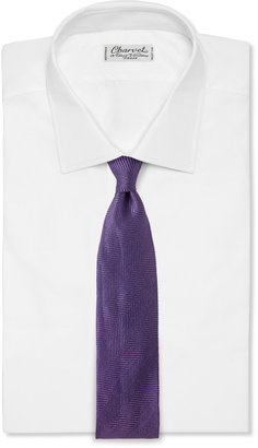 Charvet Herringbone Silk Tie