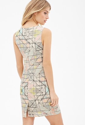 Forever 21 Contemporary Abstract Print Sheath Dress