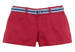 Ralph Lauren Childrenswear Girls' 7-16 Skipper Red Chino Shorts