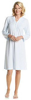 Miss Elaine Honeycomb Knit Short Gown - Blue