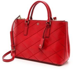 Tory Burch Robinson Stitched Double Zip Tote