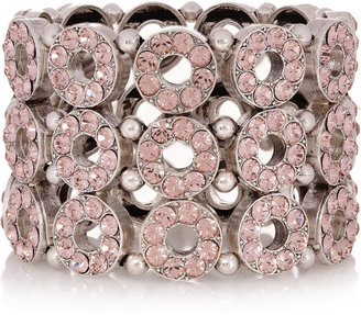 Philippe Audibert Silver-tone crystal cuff