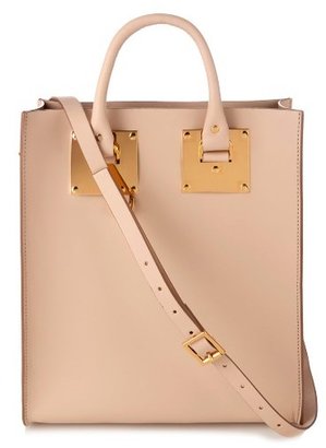 Sophie Hulme Mini Albion buckle leather tote
