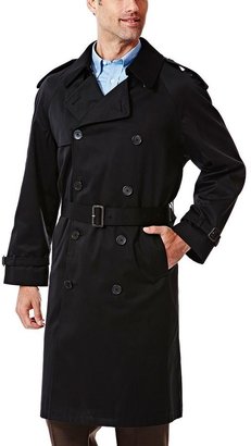 Haggar Men's Classic-Fit Double-Breasted Trench Coat