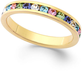Swarovski Traditions Pastel-Color Crystal Ring in 18k Gold over Sterling Silver
