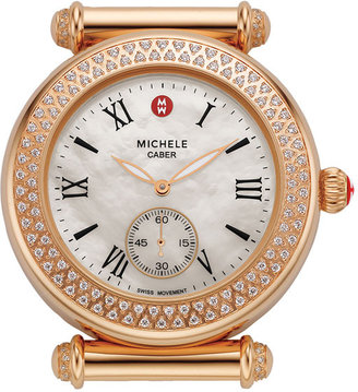 Michele 'Caber' Diamond Rose Gold Watch Case