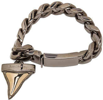 Givenchy Metal Shark Tooth Bracelet in Silver & Gold