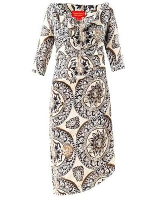 Vivienne Westwood Pan-print drape dress