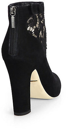 Dolce & Gabbana Lace & Suede Ankle Boots