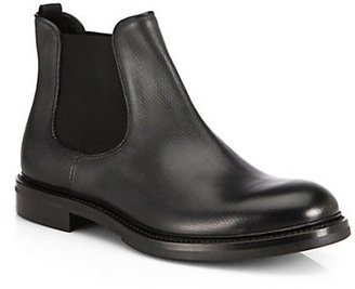 Giorgio Armani Textured Leather Boots