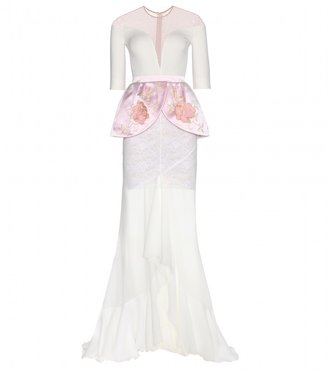 Alessandra Rich Silk and lace gown