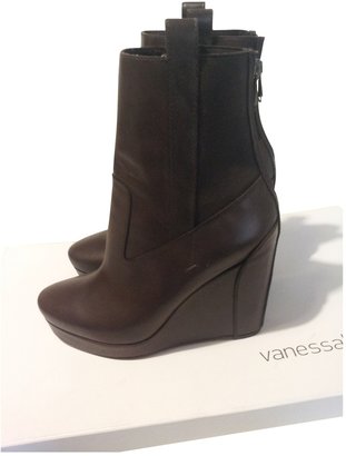 Vanessa Bruno Brown Leather Ankle boots