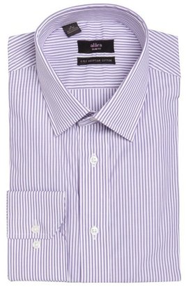 Alara purple bar striped slim fit dress shirt
