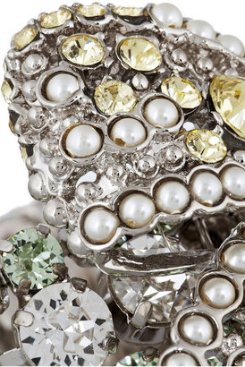 Miu Miu Silver-plated Swarovski crystal bracelet
