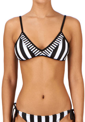 Hurley Women's Surfside Stripe Fixed Triangle Bikini Top