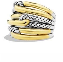 David Yurman Labyrinth Triple-Loop Ring with Gold