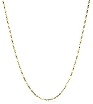 David Yurman Small Cable Rolo Chain Necklace in Gold