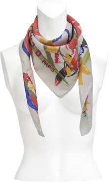 Kenzo Painted Mesh 90x90 silk scarf
