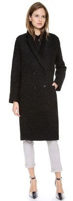 Alexander Wang T by Doubled Sided Wool Blend Car Coat
