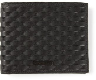 Emporio Armani weaved effect wallet