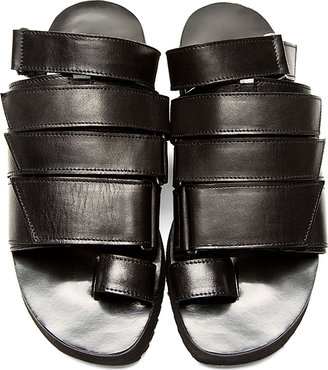 V Ave Shoe Repair Black Leather Handmade Axis Sandals