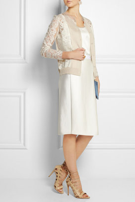 Lanvin Lace And Silk-blend Cardigan - Off-white