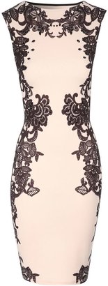 Jane Norman Lace print embellished bodycon dress