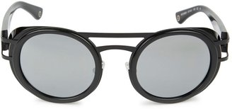 Moncler Womens Sunglasses Black Round Frame Sunglasses